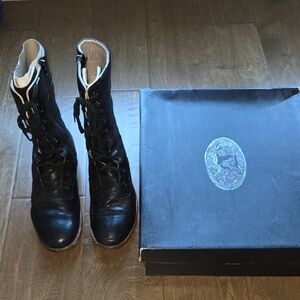 Black Leather Men's Boots